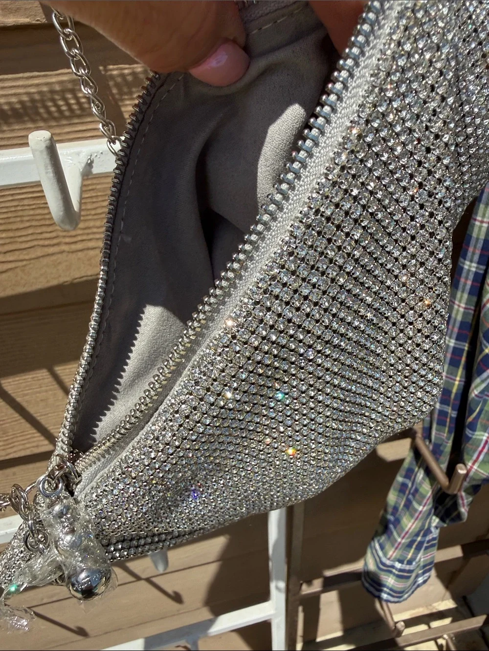 Cult Gaia NEW Silver Rhinestone Chain Shoulder Bag the sparkle ✨ ❤️‼️